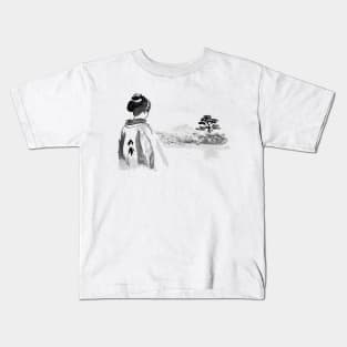 the geisha is watching Kids T-Shirt